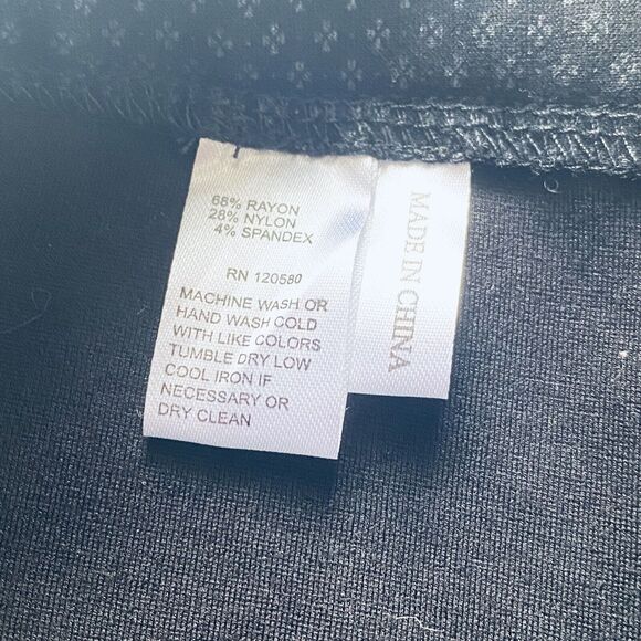 Amanda Chelsea Pants Size 6 Petite Black Patterned Ankle Career Preppy NEW - Picture 8 of 11